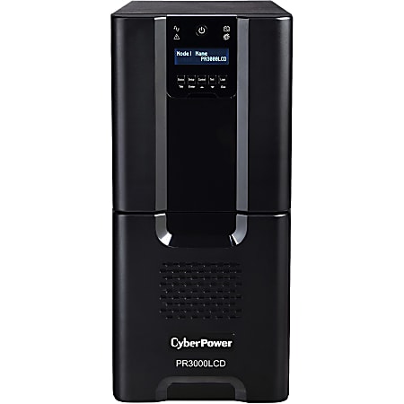 CyberPower PR3000LCD Smart App Sinewave UPS Systems - 3000VA/2700W, 120 VAC, NEMA L5-30P, Tower, Sine Wave, 10 Outlets, LCD, $375000 CEG- PR3000LCD