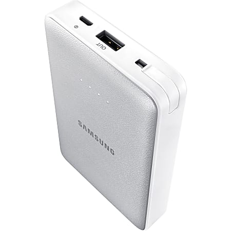 Samsung External Battery Pack (11,300 mAh) - For Mobile Device, Handset, Tablet PC, USB Device - Lithium Ion (Li-Ion) - 11300 mAh - 2 A - 5 V DC Output - 5 V DC Input - 2 x - Silver