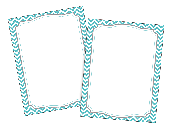 Barker Creek Turquoise Chevron Computer Paper - 100 Sheets, BC3623