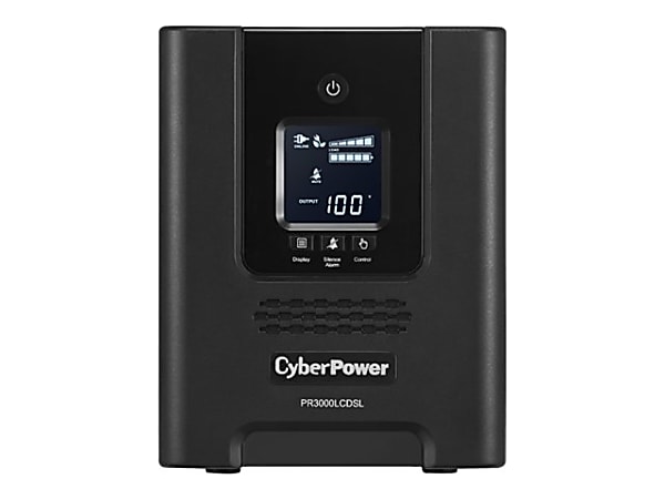 CyberPower Smart App Sinewave PR3000LCDSL - UPS - AC 120 V - 2700 Watt - 3000 VA - 9 Ah - RS-232, USB - output connectors: 7