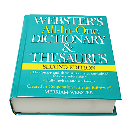 Federal Streets Press Webster's All-In-One Dictionary And Thesaurus, Pack of 2