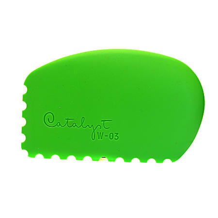 Princeton Catalyst Silicone Tools, Wedge, #3, Green, Pack Of 2