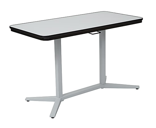 Office Star Pro-Line II Pneumatic Height Adjustable Table, Rectangle, White