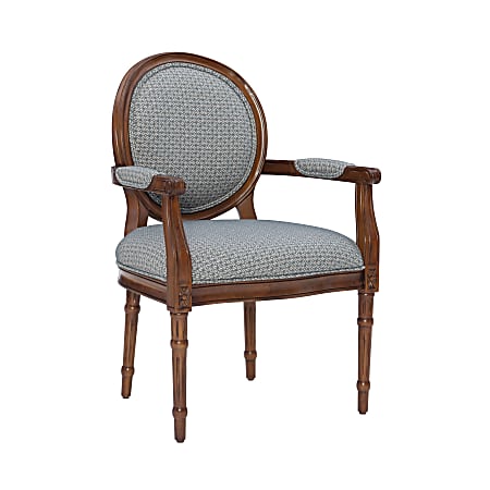 Powell Blyth Accent Chair, Cherry/Blue/Cream