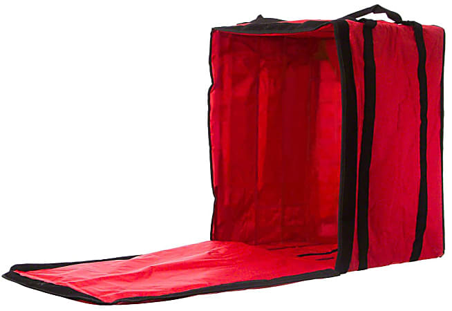 American Metalcraft Standard Nylon Pizza Delivery Bag, 27"H x 19"W x 19"D, Red