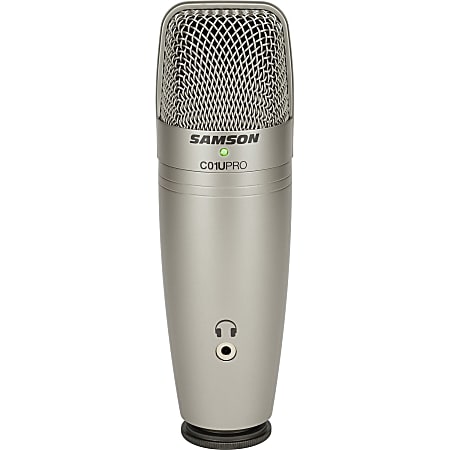 Samson C01U PRO Wired Condenser Microphone - Mono - 20 Hz to 20 kHz - Shock Mount - USB, Mini-phone