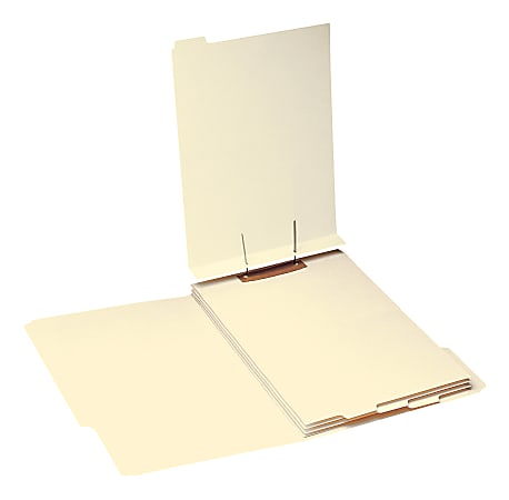 Smead® End-Tab Folder Dividers With Fasteners, Legal Size, Manila, Box Of 50