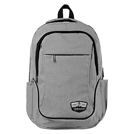 Volkano Victory Backpack With 15.6" Laptop Pocket, Charcoal Melange