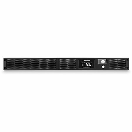 CyberPower PR500LCDRT1U Smart App Sinewave UPS Systems - 500VA/400W, 120 VAC, NEMA 5-15P, 1U, Rack/Tower, Sine Wave, 7 Outlets, LCD- PR500LCDRT1U