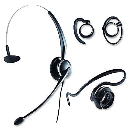 Jabra GN2100 Headset - Mono - Quick Disconnect - Wired - 80 Hz - 15 kHz - Over-the-head, Behind-the-neck, Over-the-ear - Monaural - Semi-open - 2.63 ft Cable - Noise Cancelling Microphone - Black