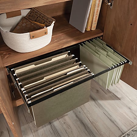 Sauder Cannery Bridge 66 W Credenza Computer Desk With Filing And