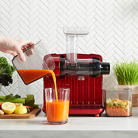 Omega Cold Press 365 Cube Style Slow Juicer Red Office Depot