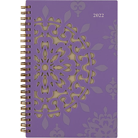 Cambridge® Vienna Weekly/Monthly Planner, 5-1/2" x 8-1/2", Purple, January To December 2022, 122-200