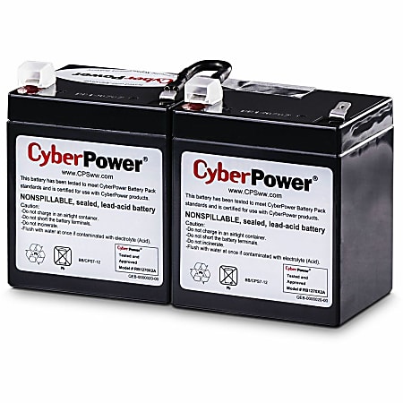CyberPower RB1270X2A Replacement Battery Cartridge - 2 X 12 V / 7 Ah Sealed Lead-Acid Battery, 18MO Warranty
