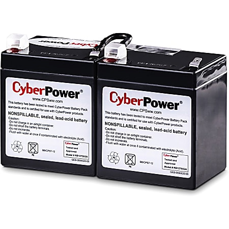 CyberPower RB1270X2A Replacement Battery Cartridge - 2 X 12 V / 7 Ah Sealed Lead-Acid Battery, 18MO Warranty