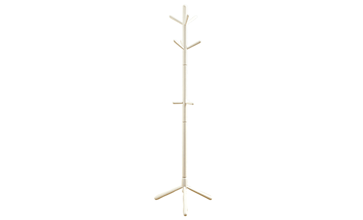 Monarch Specialties 8-Hook Coat Rack, White