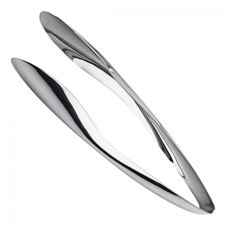 Hoffman Browne Stainless Steel Utility Tongs, 9 1/2", Silver, Case Of 48 Tongs
