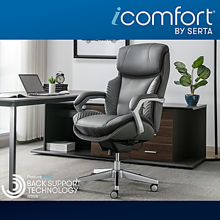 Serta iComfort i6000 Big Tall Ergonomic Bonded Leather High Back