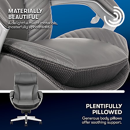 Serta iComfort i6000 Big Tall Ergonomic Bonded Leather High Back