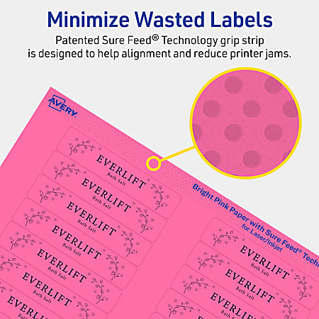 Avery Printable Labels With Sure Feed Technology 94214 BPP20 Rectangle