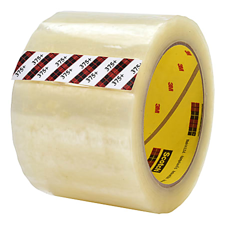 Scotch® 375+ High-Tack Box-Sealing Tape Rolls, 1.88" x 54.6 Yd, Clear, Pack Of 1 Roll