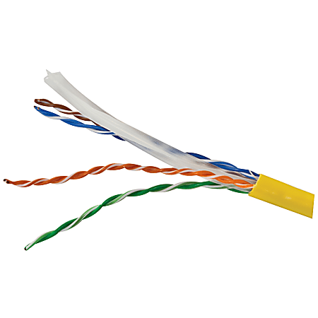 Vericom CAT-6/UTP Solid Riser CMR Cable, 1,000’, Yellow, MBW6U-01445