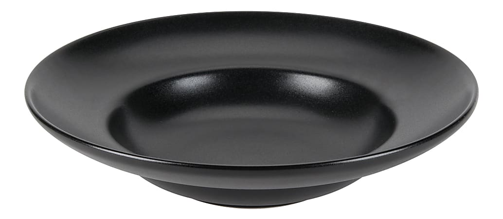 Foundry Mediterranean Pasta Bowls, 24 Oz, 12", Black, Pack Of 6 Bowls
