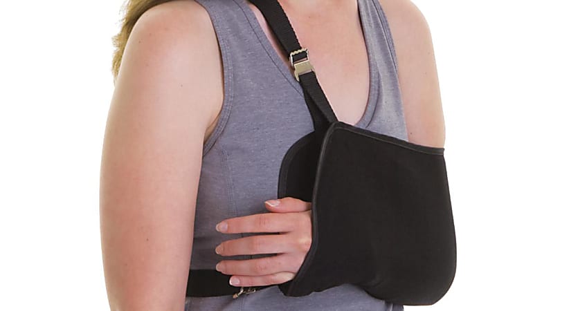 Medline Sling-Style Shoulder Immobilizer With Neck Pad, Medium, Blue