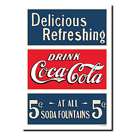 Trademark Global Soda Fountain Gallery-Wrapped Canvas Print By Coca-Cola, 18"H x 24"W