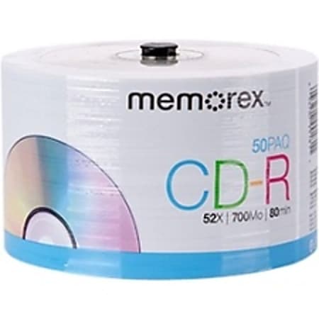 Memorex CD Recordable Media - CD-R - 52x - 700 MB - 50 Pack Spindle