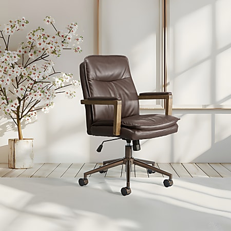 Office Star Woodlands Faux Leather High Back Executive Office