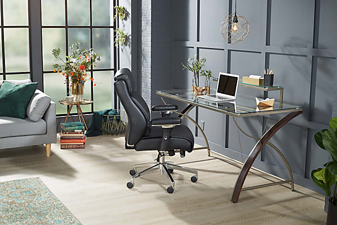 Computer table store with glass