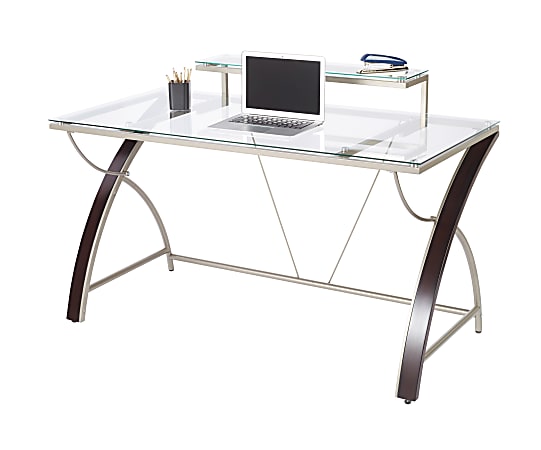 Glass computer desk office depot cheap