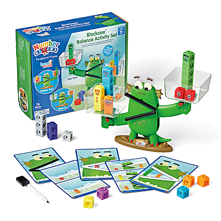 Hand2Mind Numberblocks Blockzilla Balance Activity Set, Multicolor, Grades Pre-K – 1