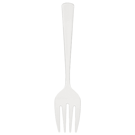 Amscan Plastic Serving Forks, 9-3/4"H x 2-1/5"W x 1"D, White, Set Of 23 Forks