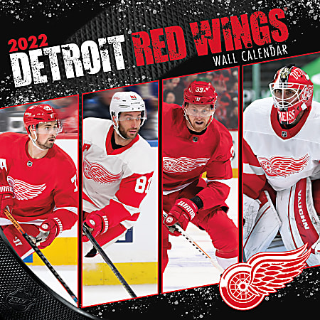 Lang Turner Licensing Monthly Wall Calendar, 12" x 24", Detroit Red Wings, January to December 2022