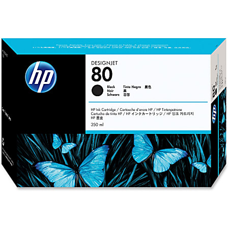 HP 80 Black Ink Cartridge, C4871A