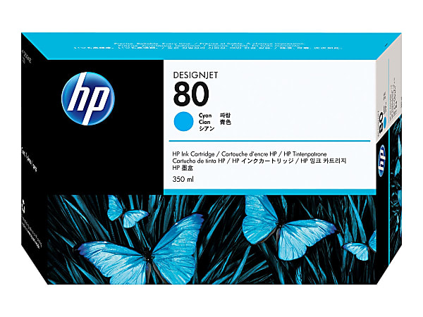 HP 80 Cyan Ink Cartridge, C4846A