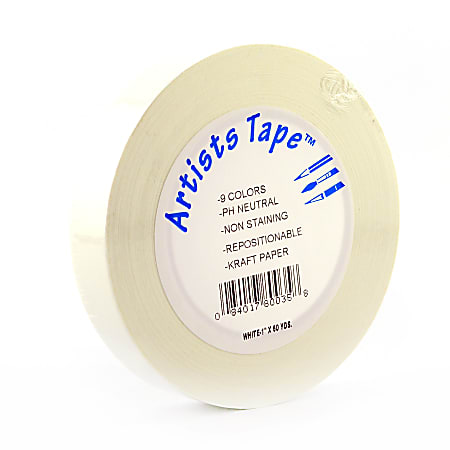 TSSART 3 Pack White Artist Tape - 0.2" Wide X 180FT, Acid-Free Masking Tape For Watercolor, Canvas, Framing