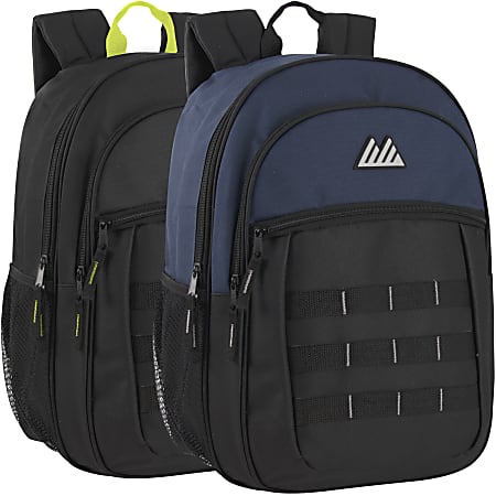 Summit Ridge Daisy Chain Backpacks, Black/Navy, Total Qty 24