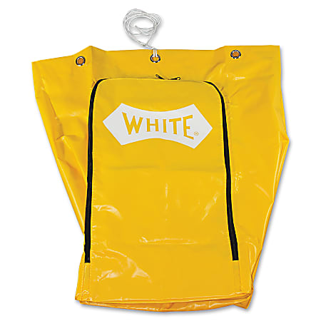 Impact Products 6850 Janitor's Cart Replacement Bag - 25 gal Capacity - Yellow - Vinyl - 1Each - Janitorial Cart