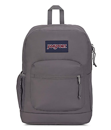 Jansport Cross Town Plus Backpack With 15" Laptop Pocket, 100% Recycled, Graphite Gray
