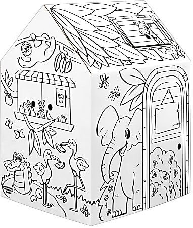 Bankers Box® At Play Jungle Playhouse, 47-3/4"H x 32"W x 32"D, 60% Recycled, Animals