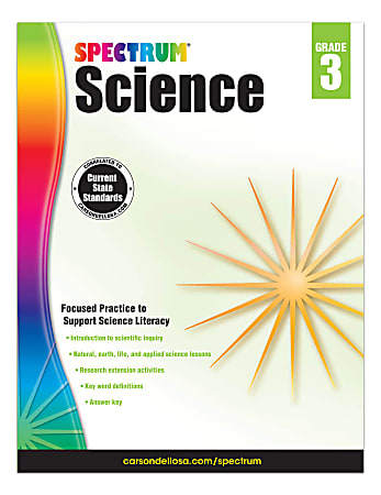Carson-Dellosa Spectrum Science Workbook, Grade 3