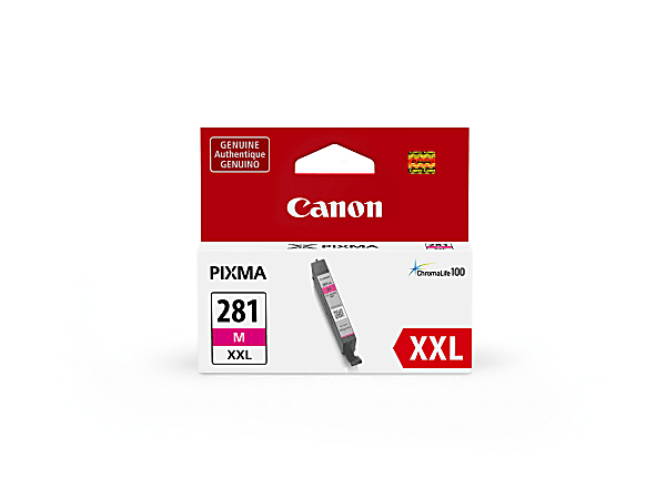 Canon® CLI-281 ChromaLife 100+ Extra-High-Yield Magenta Ink Tank, CLI-281 XXL