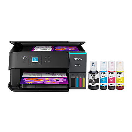 Epson EcoTank ET-2980 Wireless All-in-One Color Supertank Printer, Black