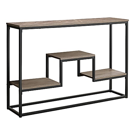 Monarch Specialties Lilian Console Accent Table, 31-3/4"H x 48"W x 12"D, Taupe/Black
