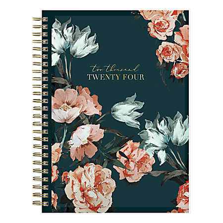 2024 Blue Sky™ Life-Note It Weekly/Monthly Planning Calendar, 5-7/8” x 8-5/8”, Dania Dark, January To December 2024, 139478