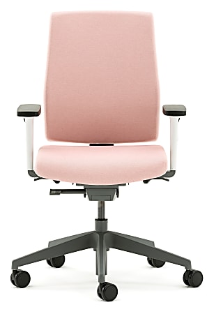 Allermuir Freeflex Ergonomic High-Back Task Chair, Light Gray/Blush/Gray