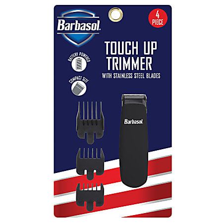 Barbasol Battery-Powered Portable Touch-Up Trimmer, Black